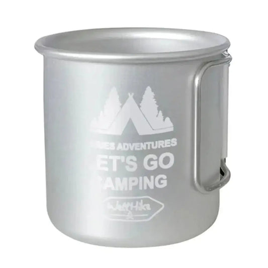LiveSport silver Aluminium Camping Water Tea Mug 300ML Foldable Handle Coffee Cup