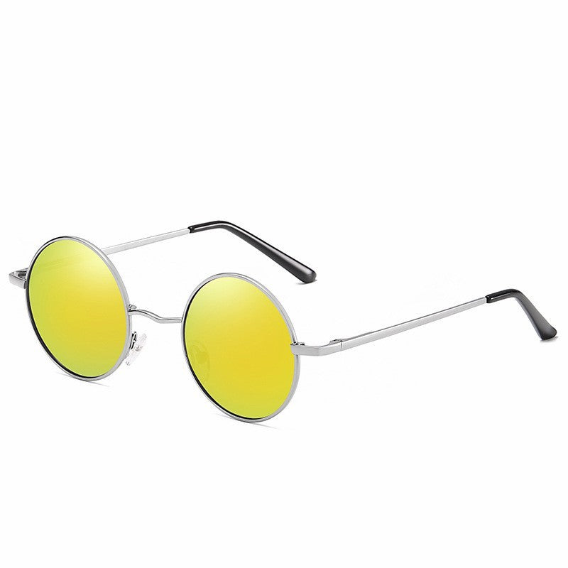 Retro Polarized Sunglasses Anti-UV Sunglasses Round Glasses