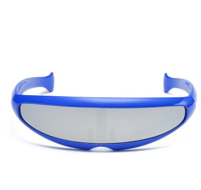 Personality Sunglasses Laser Glasses Men Women Sunglass Robots Silver Lens Sun Glasses Men's Driving Goggles Glasses