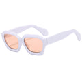  Solid White Frame Pink Lens