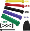 LiveSport 5 pcs with handle / CHINA Fitness Band Pull Up Elastic Bands For Home Strengthen Trainning