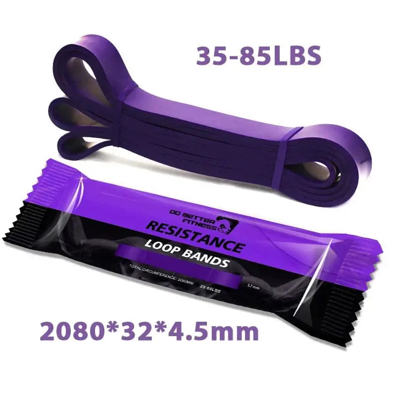 LiveSport 85LB Purple / CHINA Fitness Band Pull Up Elastic Bands Rubber Resistance Loop Power Band Set Home Gym Workout Expander Strengthen Trainning