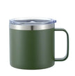 LiveSport Army green / Custom name / CHINA Custom Name 14oz Coffee Mug With Handle Double Wall Stainless Steel Tumbler Vacuum Insulated Thermal Beer Cup Travel Thermos