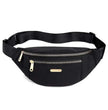 LiveSport Black Fashion Waist Packs Fanny Pack Belt Women Travel Bag Chest Purse Chest Pouch Bullet Pack Solid Color Shoulder Bags for Women