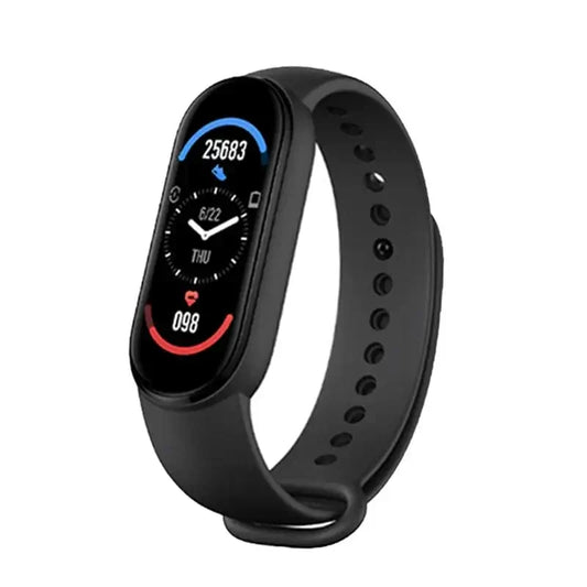 LiveSport black M6 Smart Watch Men Women Fitness Smart Bracelet Sports Band Heart Rate Blood Pressure Monitor Waterproof Multi-function Watches