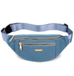 LiveSport Blue Fashion Waist Packs Fanny Pack Belt Women Travel Bag Chest Purse Chest Pouch Bullet Pack Solid Color Shoulder Bags for Women