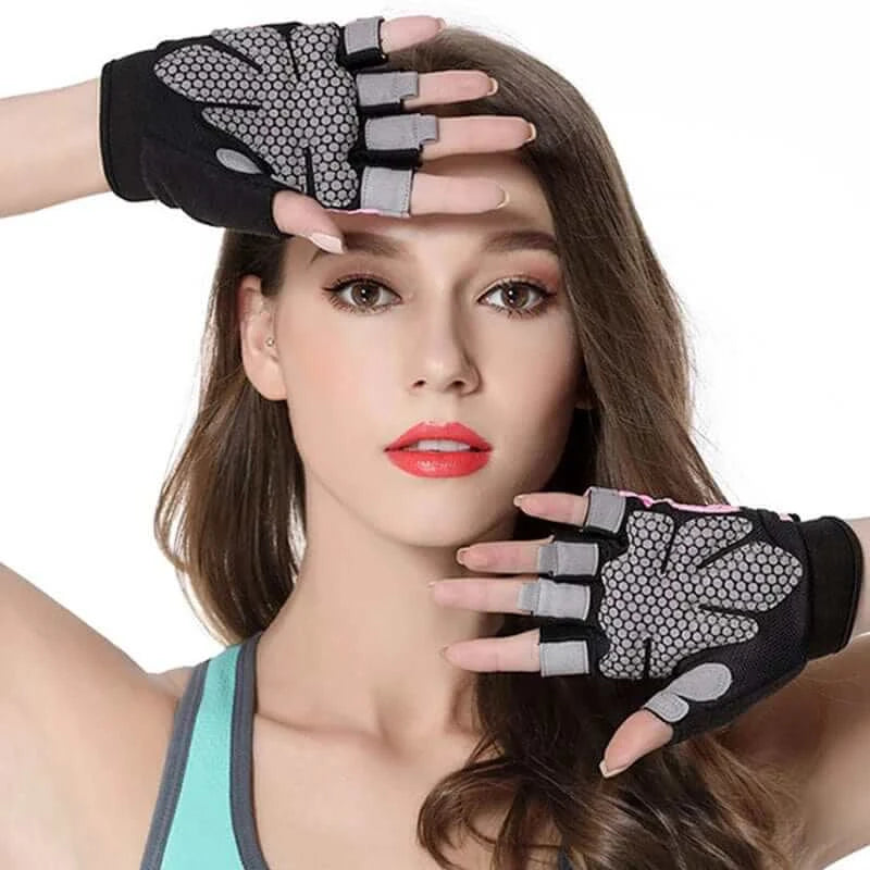LiveSport Coolfit Breathable Fitness Gloves Weight Lifting For Heavy Exercise Sport Gym Gloves Women Body Building Non-Slip Half Finger