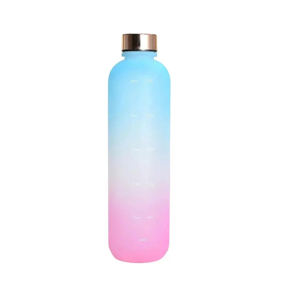 LiveSport Gradient 01 / 1.0L 1L Water Bottle Time-Marked Hydration Tracker Water Bottle - Stainless Steel, Insulated, Leak-Proof