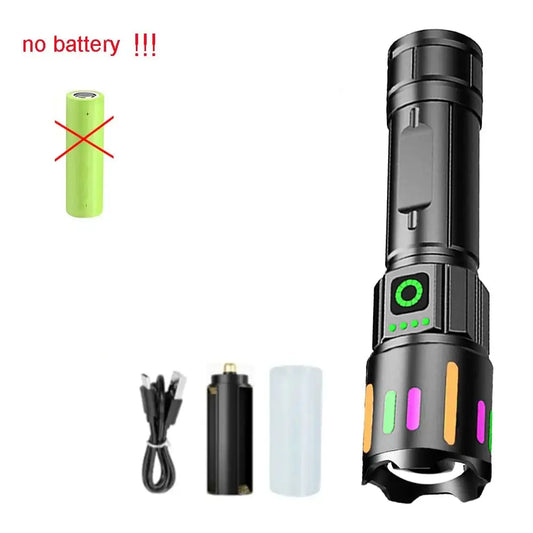 LiveSport GT10 no battery Most Powerful LED Flashlight Rechargeable GT10 LED Flashlights High Power Zoom Torch Long Range Tactical Lantren Camping