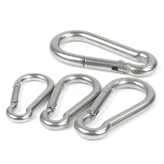 LiveSport M5x50mm / 304 Stainless Steel 304 / 316 Stainless Steel Heavy Duty Carabiner Clip Spring Snap Hook Safety Buckle Outdoor Camping Tools M4 M5 M6 M7 M8 - M14