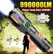 LiveSport Most Powerful LED Flashlight Rechargeable GT10 LED Flashlights High Power Zoom Torch Long Range Tactical Lantren Camping
