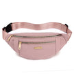 LiveSport Pink Fashion Waist Packs Fanny Pack Belt Women Travel Bag Chest Purse Chest Pouch Bullet Pack Solid Color Shoulder Bags for Women