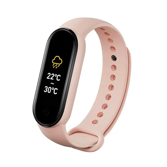 LiveSport pink M6 Smart Watch Men Women Fitness Smart Bracelet Sports Band Heart Rate Blood Pressure Monitor Waterproof Multi-function Watches