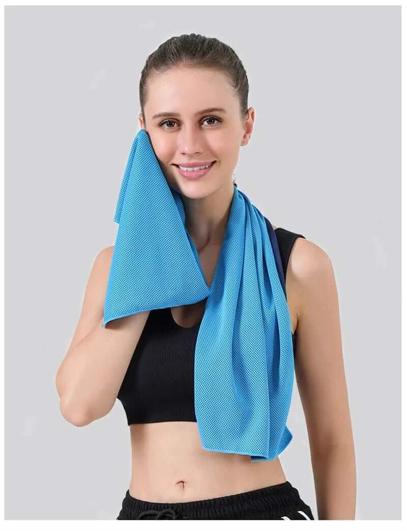 LiveSport Portable Mini Silica Gel Set Cold Towel Fitness Running 100% Polyester Fiber Outdoor Cooling Cool Towel Speed Dry Towel