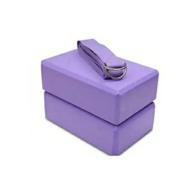 LiveSport purple 2 Pack Yoga Blocks, Yoga Straps for Sports Body Shaping Health Training