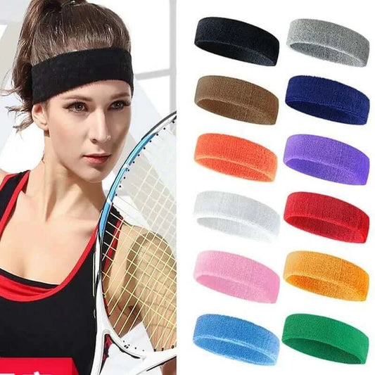 LiveSport Sport Sweat Sweatband Headband Yoga Hair Band Stretch Elasticity Sports Basketball Gym Elastic Biker Headband Unisex