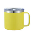 LiveSport Yellow / Custom name / CHINA Custom Name 14oz Coffee Mug With Handle Double Wall Stainless Steel Tumbler Vacuum Insulated Thermal Beer Cup Travel Thermos