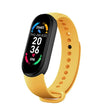 LiveSport yellow M6 Smart Watch Men Women Fitness Smart Bracelet Sports Band Heart Rate Blood Pressure Monitor Waterproof Multi-function Watches
